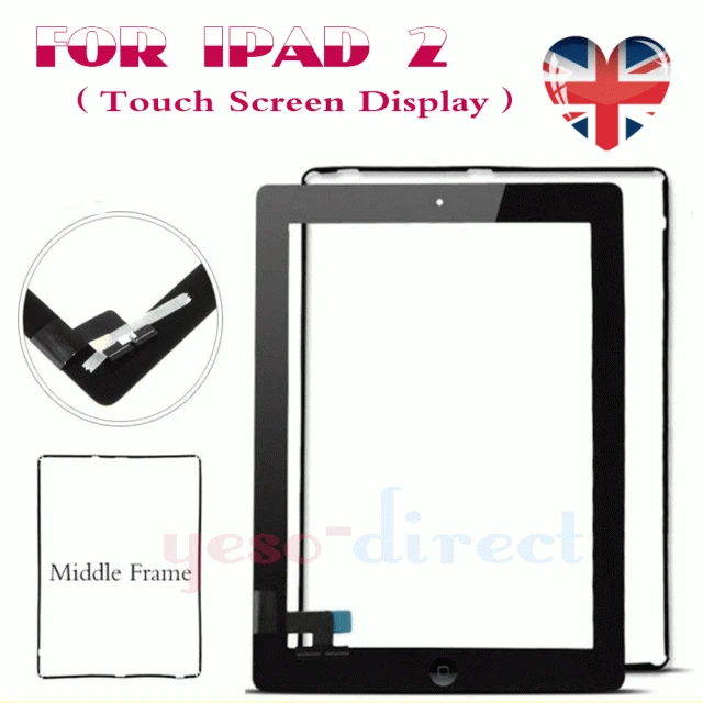 IPAD 1 COMPLETE TOUCH FRAME WITH HOME BUTTON BLACK